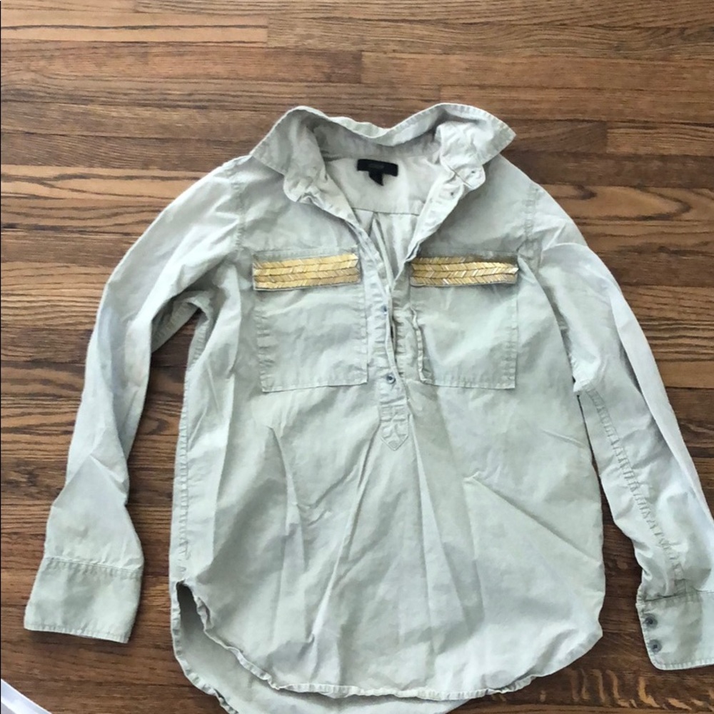 Light Green Jcrew Button Down